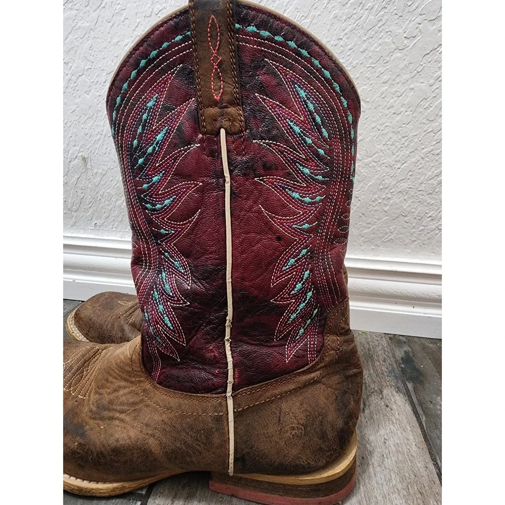 Ariat Kids Size 5 Brown Multicolored Vaquera Cowboy Western Boots  10023071